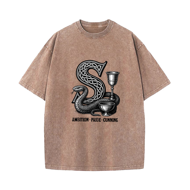 Wizard House Slytherin Washed T-Shirt