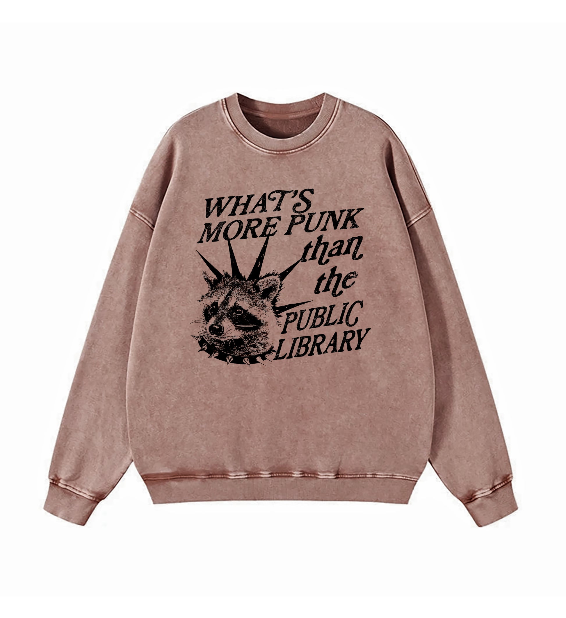 What's More Punk Than The Public Library Washed Sweatshirt