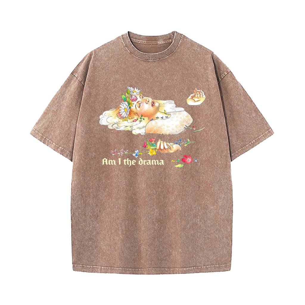 Shakespeare Hamlet Am I The Drama Washed T-Shirt