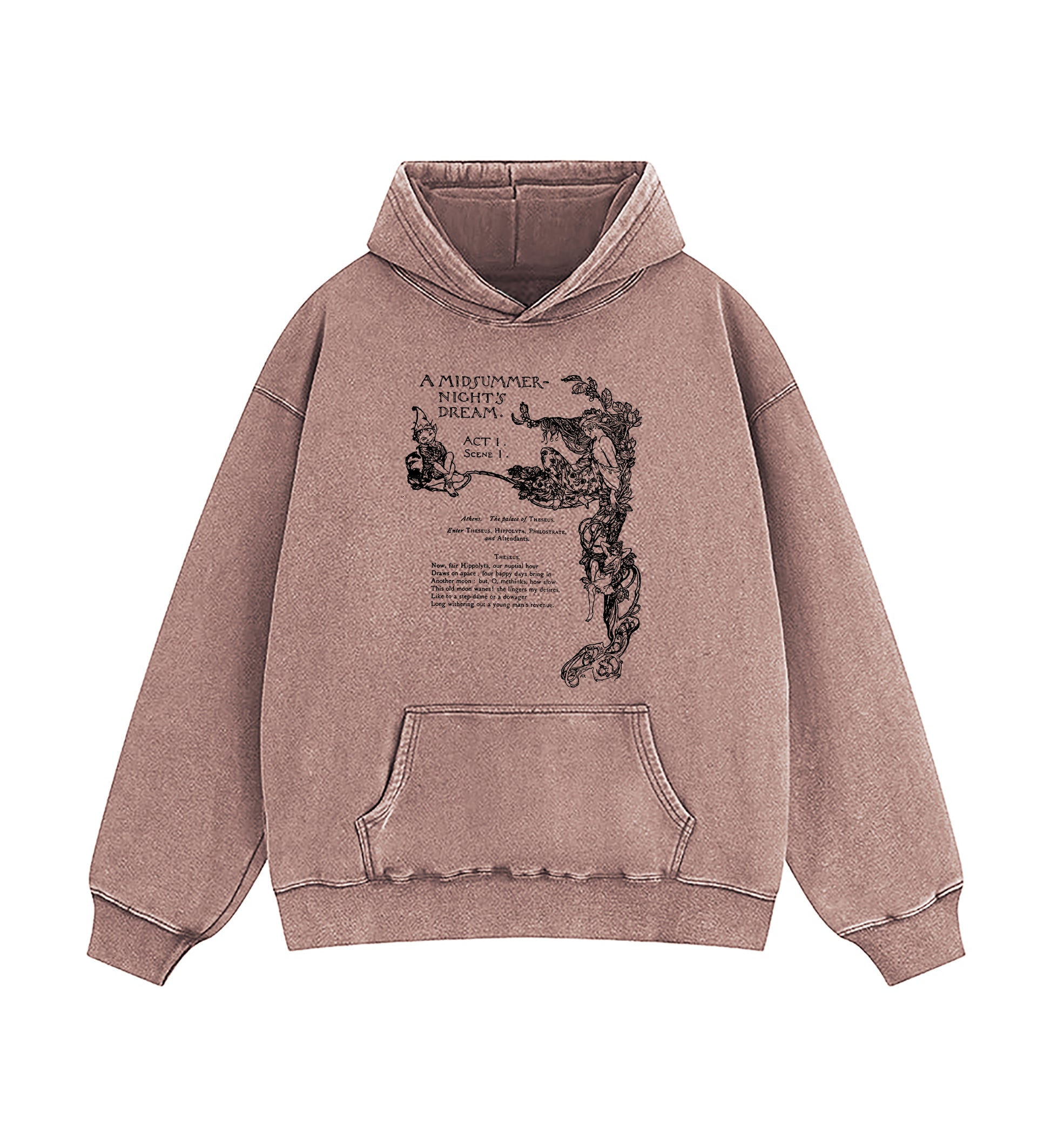 Shakespeare Literature Poet Washed Hoodie