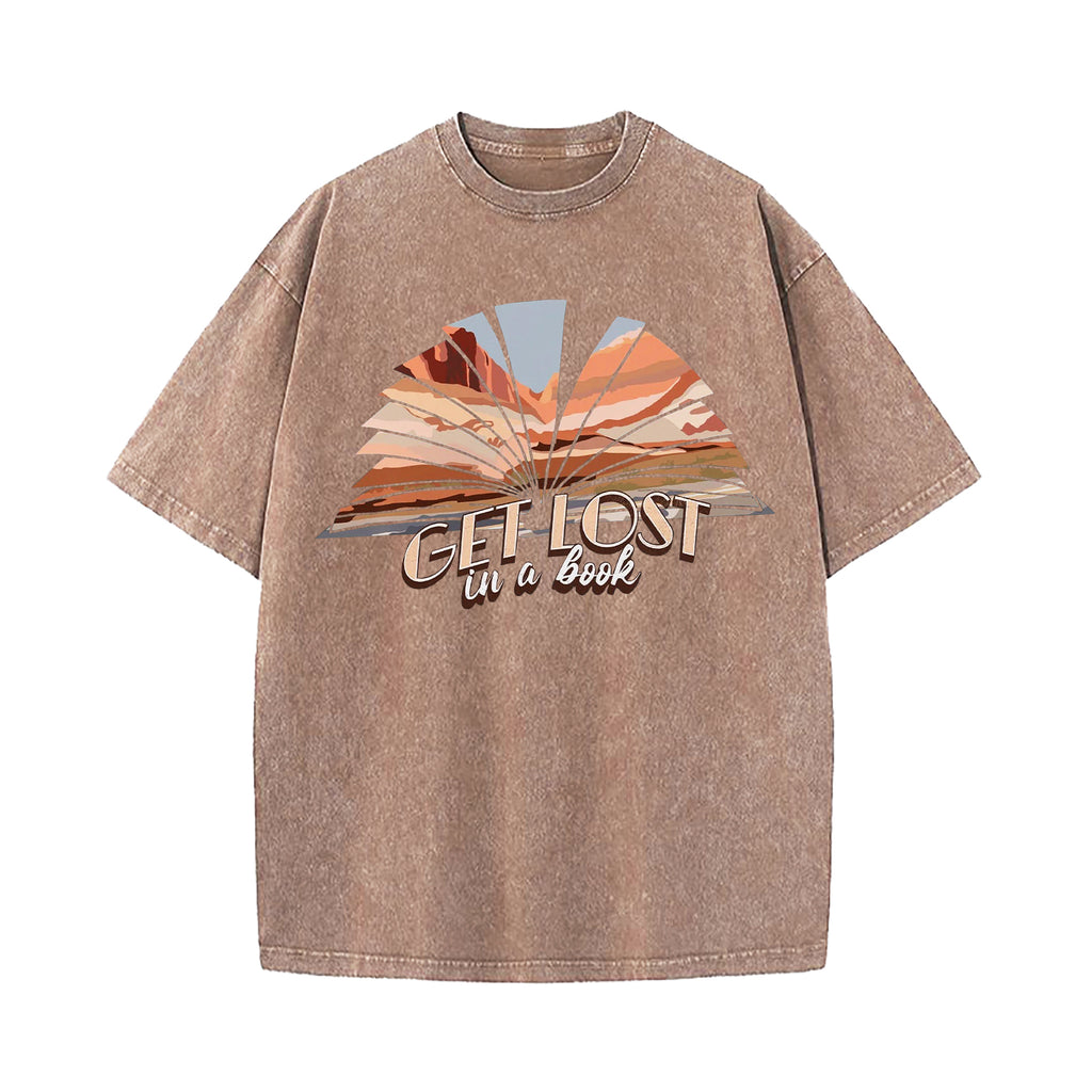 Get Lost In A Book Washed T-Shirt