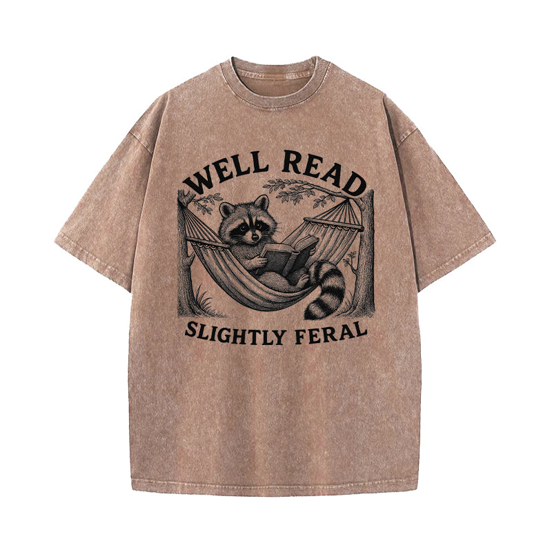 Well Read Slightly Feral Washed T-Shirt