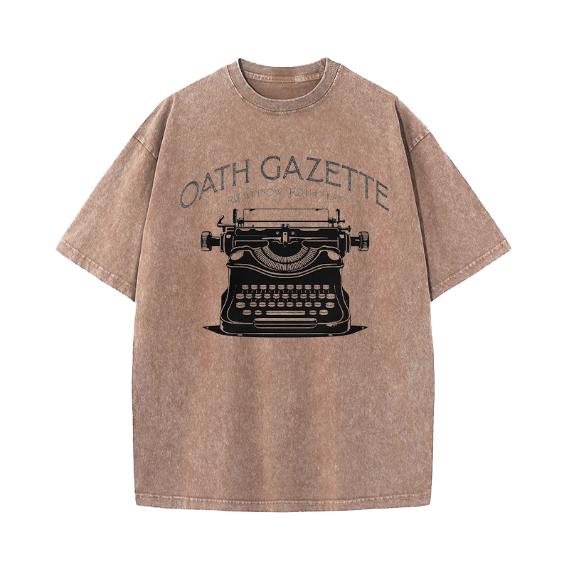 Oath Gazette Iris Winnow and Roman Kitt Washed T-Shirt