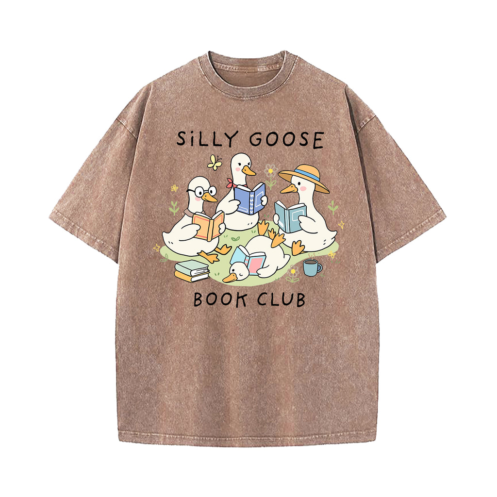 Silly Goose Book Club Washed T-Shirt