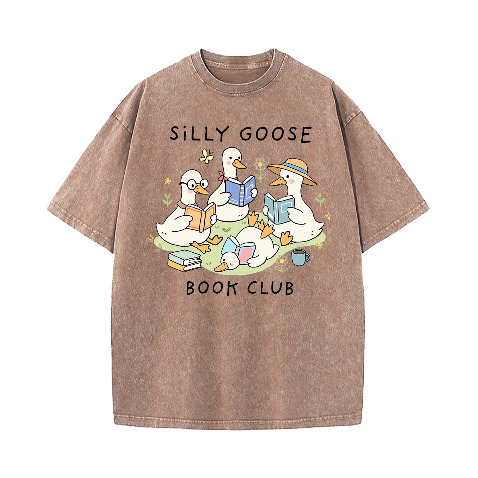 Silly Goose Book Club Washed T-Shirt