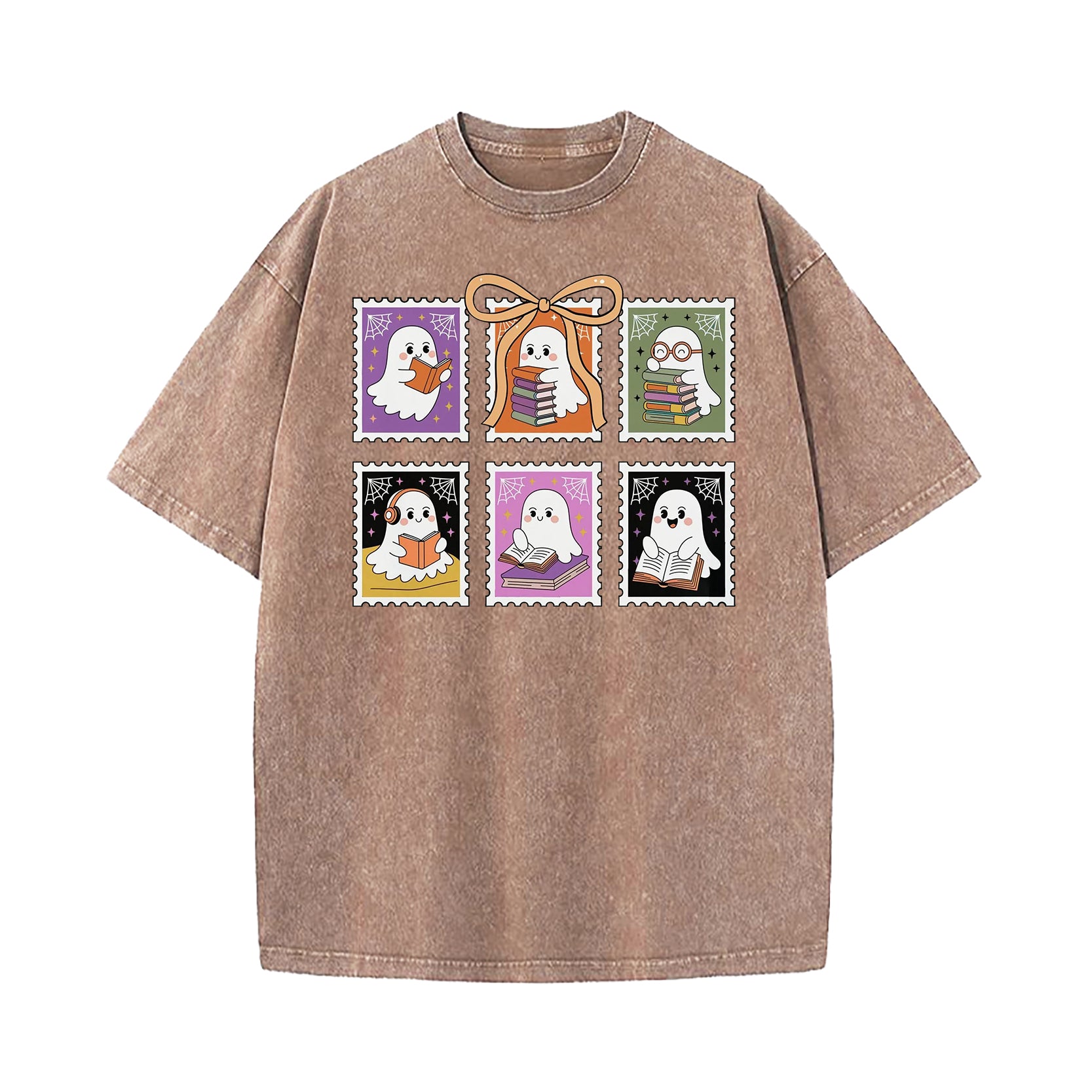 Reading Ghost Halloween Washed T-Shirt