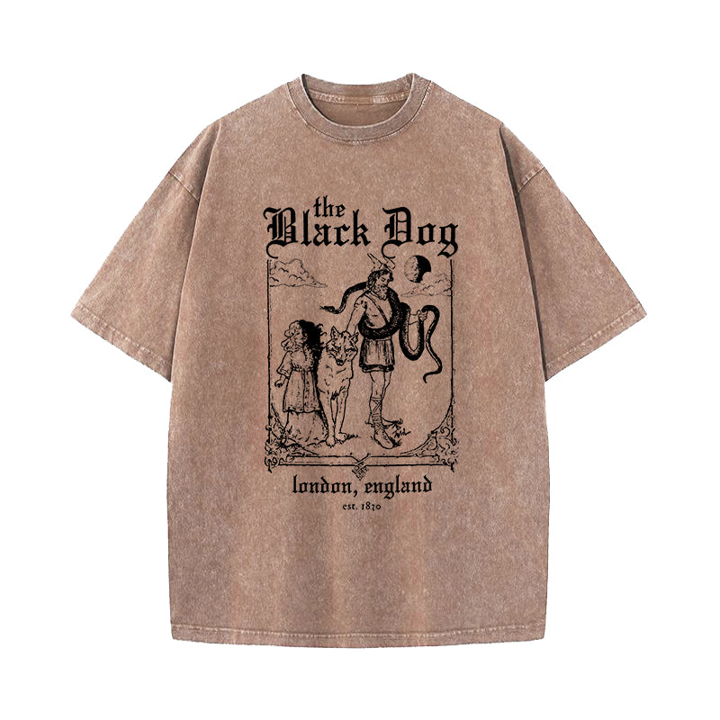 The Black Dog Academia Tortured Poets Washed T-Shirt
