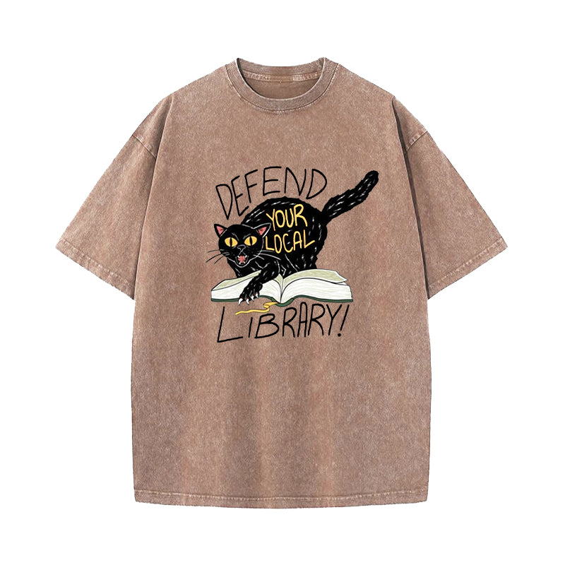 Defend Your Local Library Washed T-Shirt