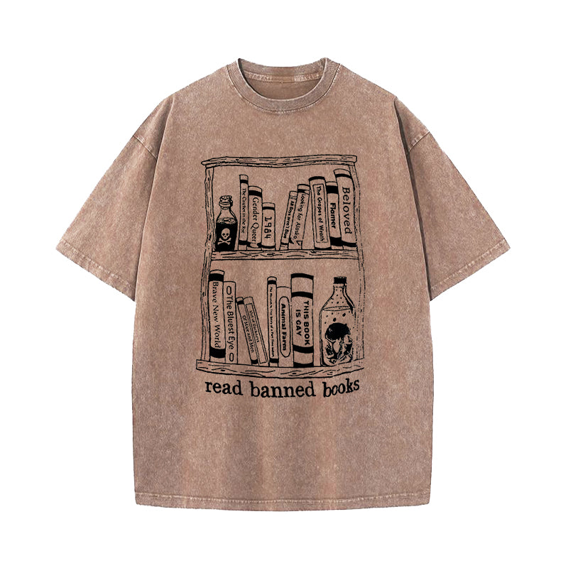 Read Banned Books Washed T-Shirt