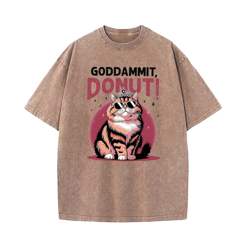 Dungeon Crawler Carl Goddammit Donut Washed T-Shirt