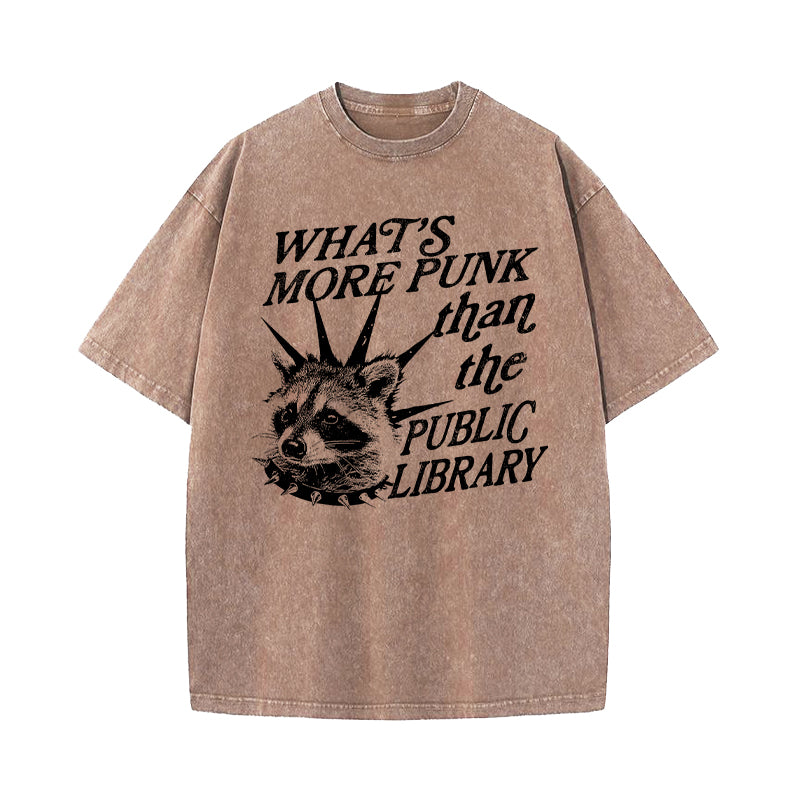 What's More Punk Than The Public Library Washed T-Shirt