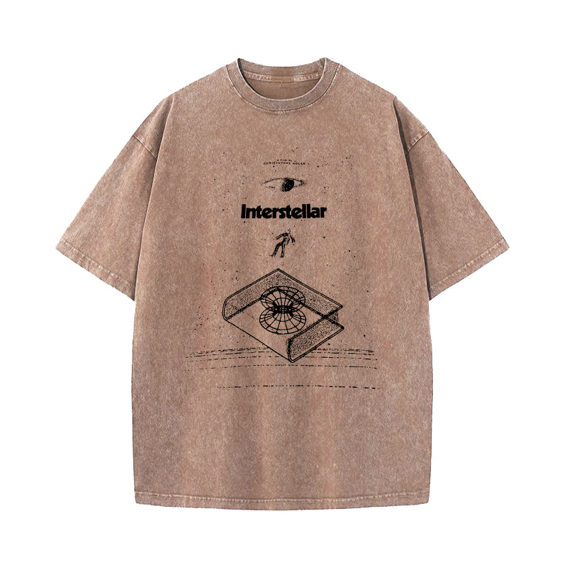 Interstellar Movie Space Time Dilation Washed T-Shirt