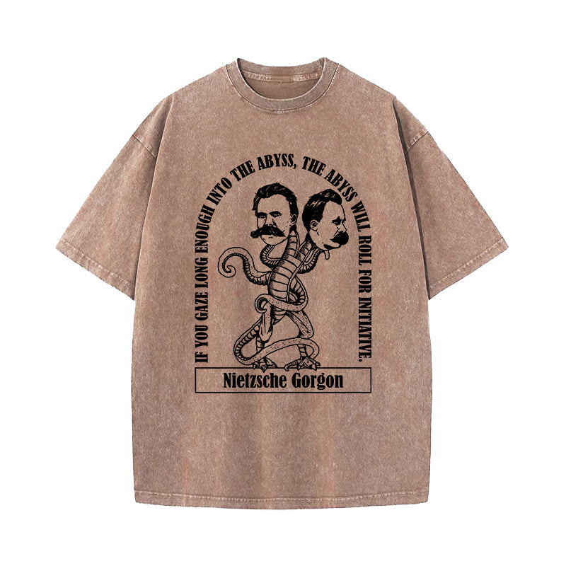And If You Gaze Long Into An Abyss D&D Washed T-Shirt
