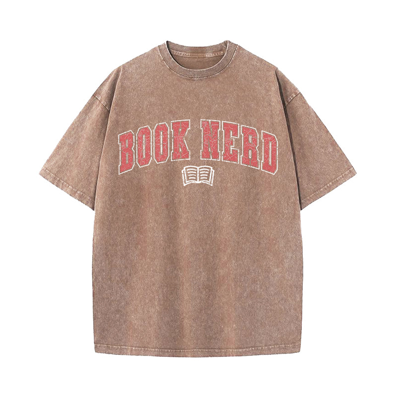 Book Nerd Washed T-Shirt