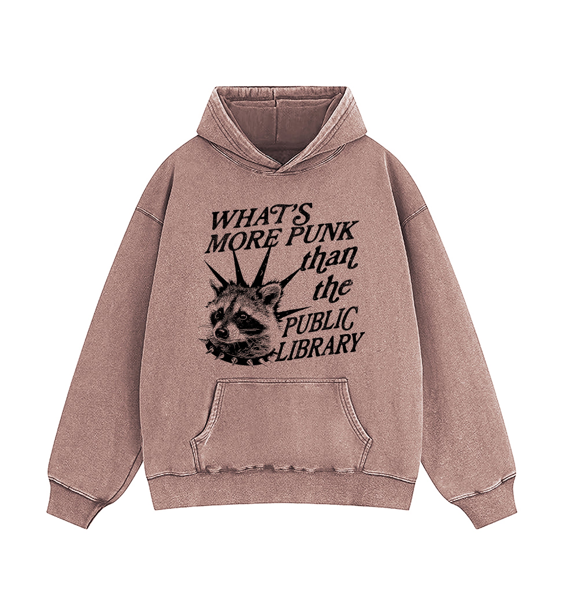 What's More Punk Than The Public Library Washed Hoodie