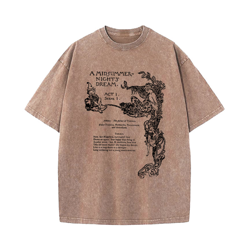 Shakespeare Literature Poet Washed T-Shirt