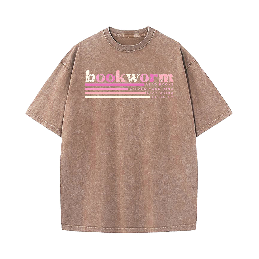 Bookworm Read Books Washed T-Shirt