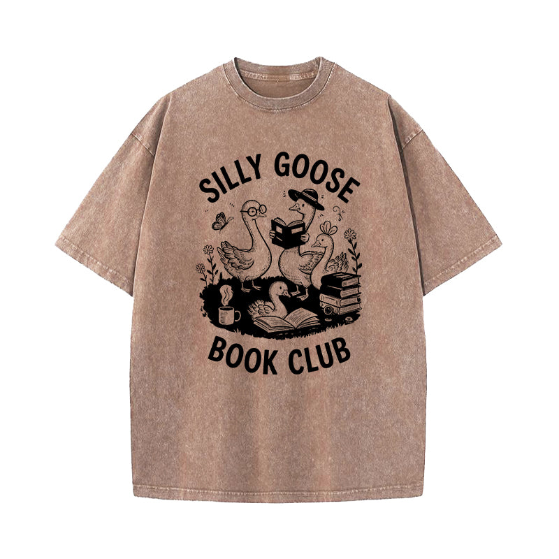 Silly Goose Book Club Washed T-Shirt