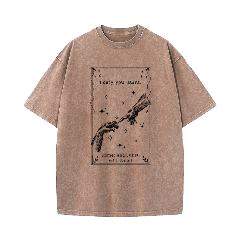 I Defy You Stars Romeo and Juliet Washed T-Shirt