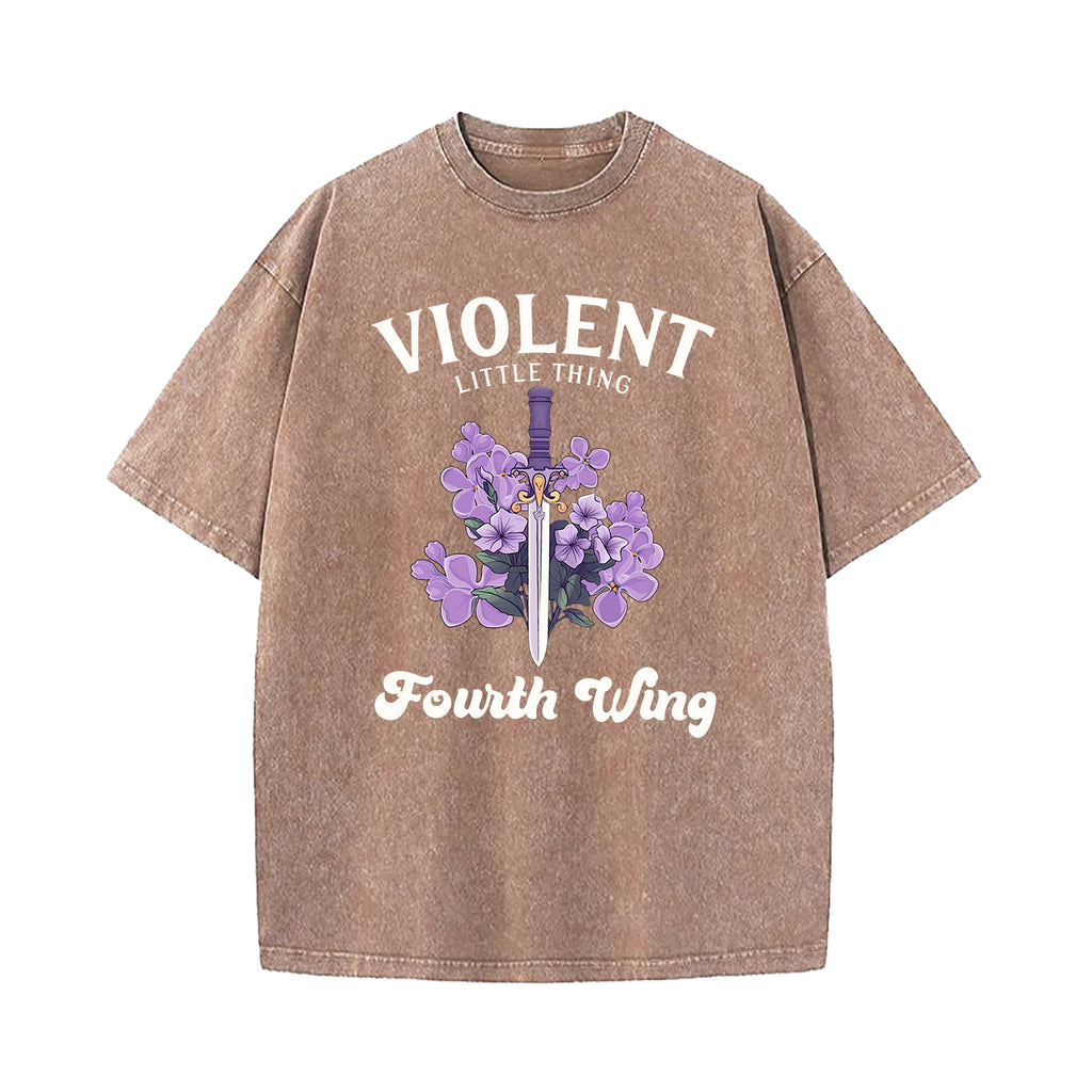 Violent Little Thing Violet Sorrengail Washed T-Shirt