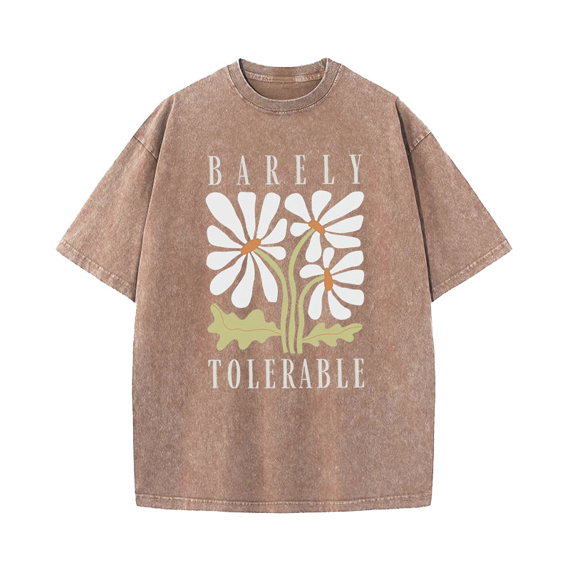 Pride and Prejudice Quote Barely Tolerable Washed T-Shirt