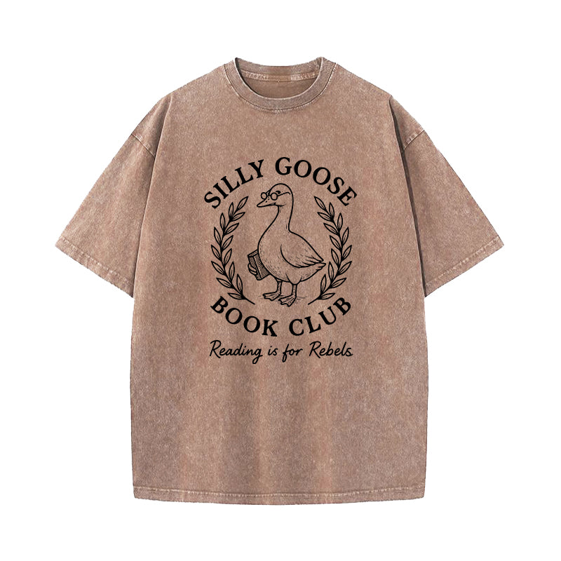 Silly Goose Book Club Washed T-Shirt