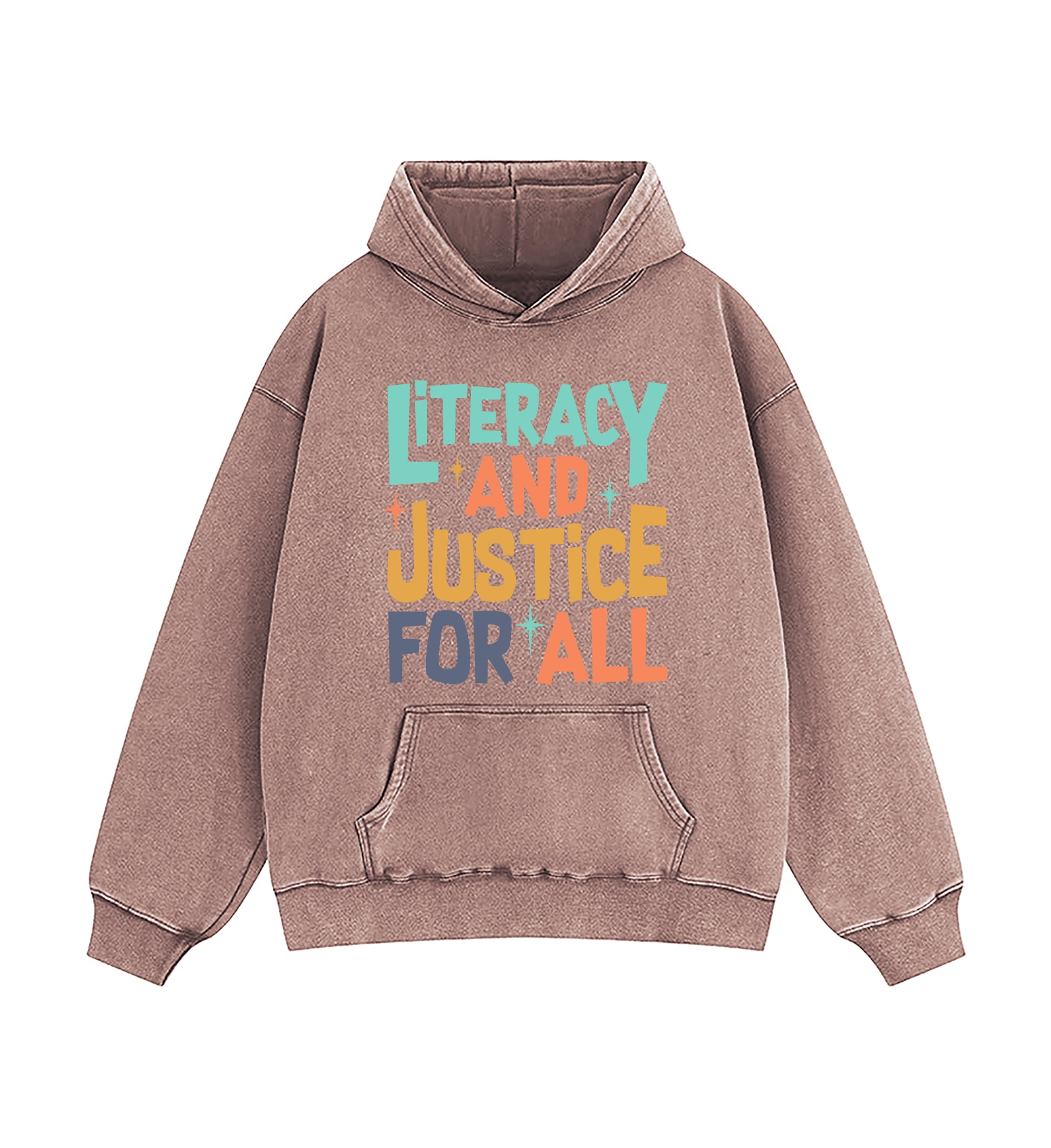 Literacy And Justice For All Washed Hoodie