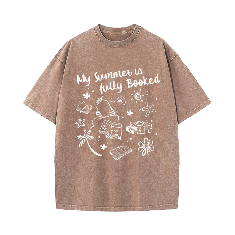 My Summer Is Fully Booked Washed T-Shirt
