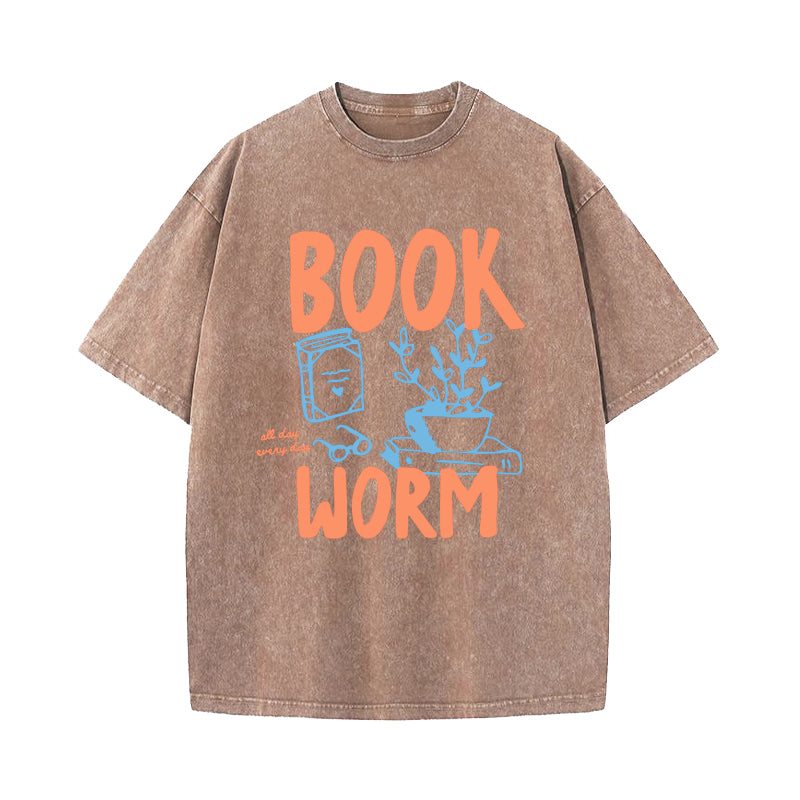 Bookworm Washed T-Shirt