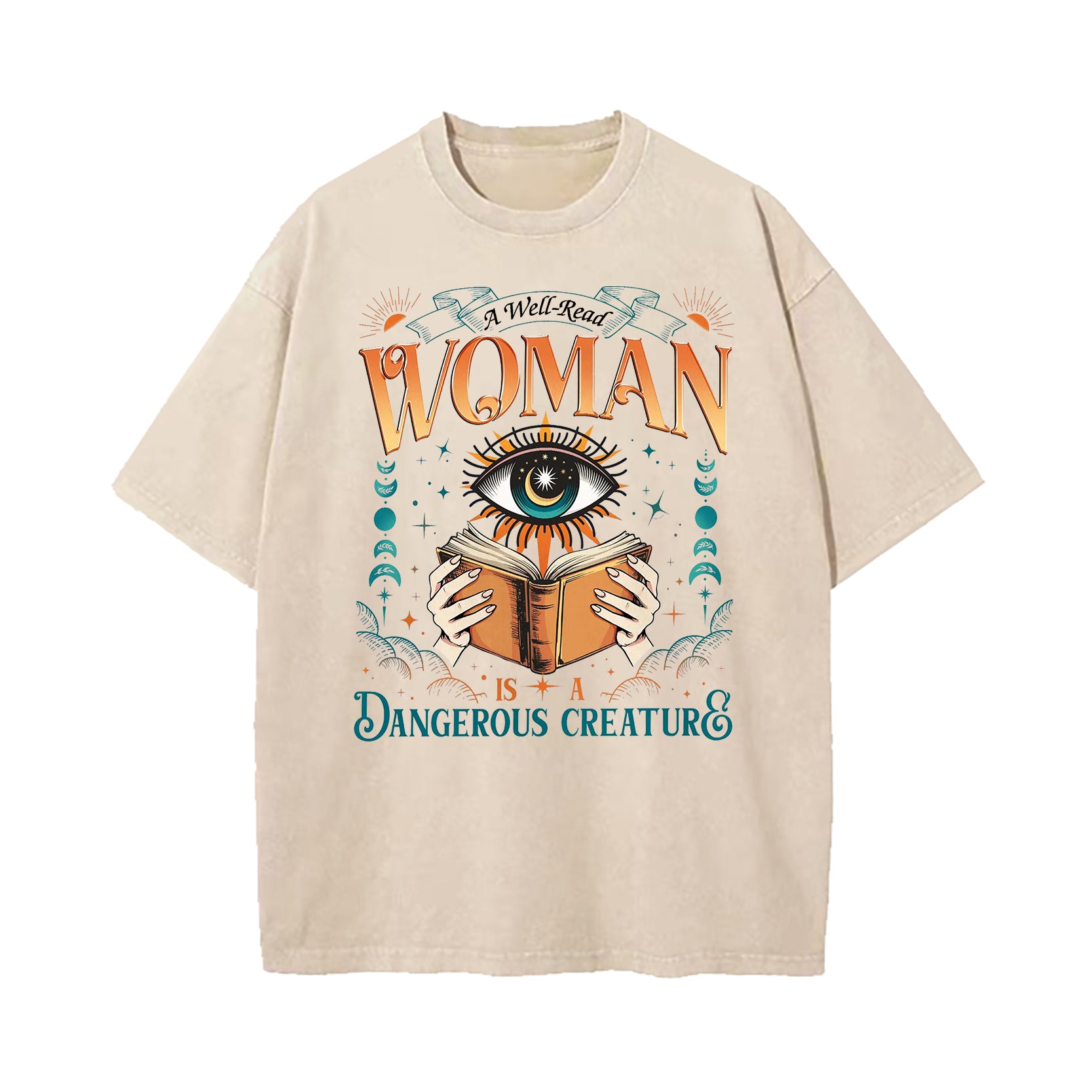 A Well Read Woman Is A Dangerous Creature Washed T-Shirt