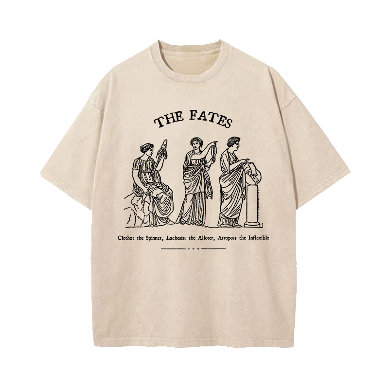 The Fates Moirai Greek Goddess Washed T-Shirt