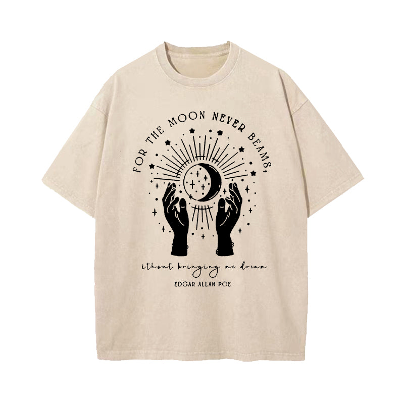Edgar Allan Poe Celestial Stars Washed T-Shirt