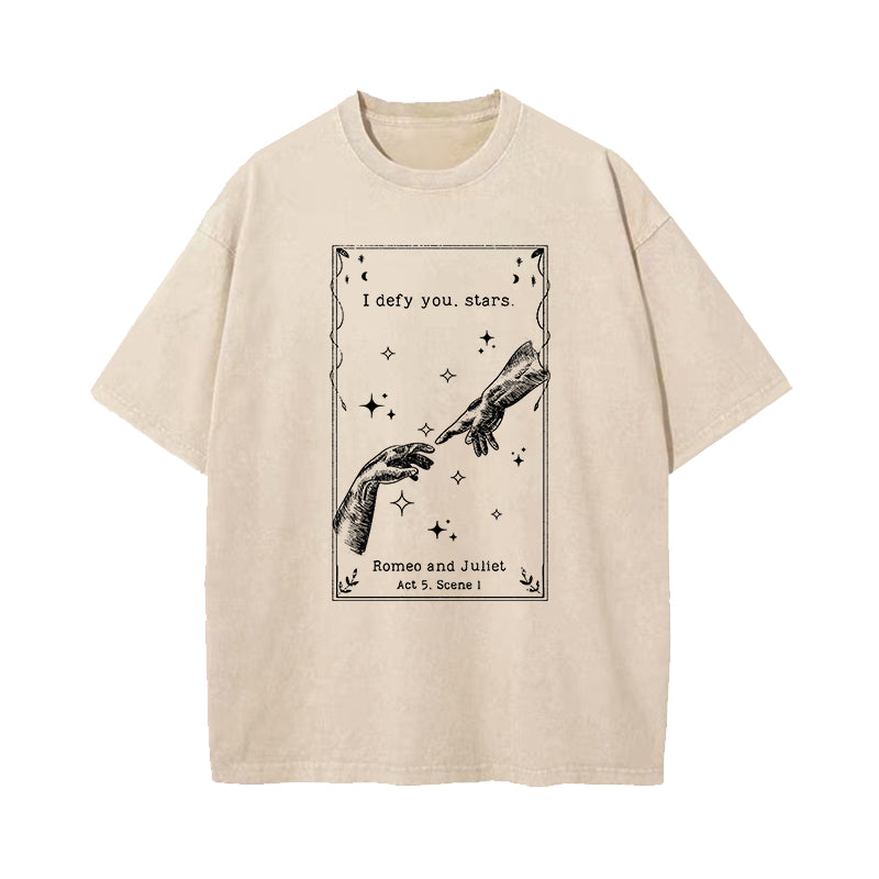 I Defy You Stars Romeo and Juliet Washed T-Shirt