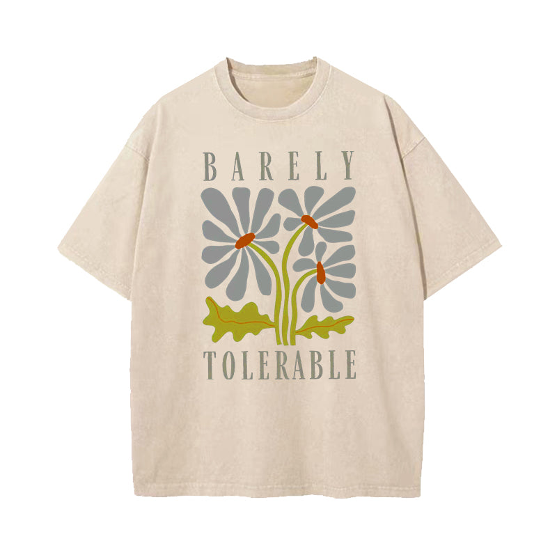 Pride and Prejudice Quote Barely Tolerable Washed T-Shirt