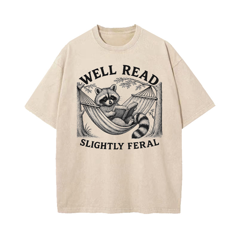 Well Read Slightly Feral Washed T-Shirt
