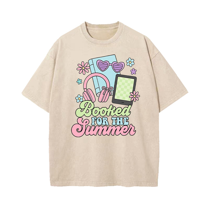 Booked For The Summer Washed T-Shirt