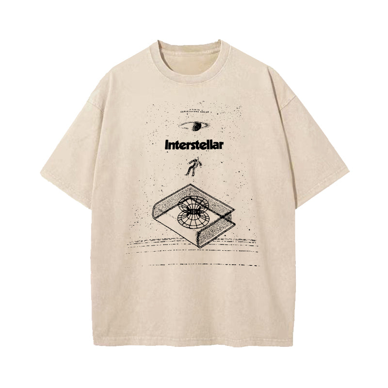 Interstellar Movie Space Time Dilation Washed T-Shirt