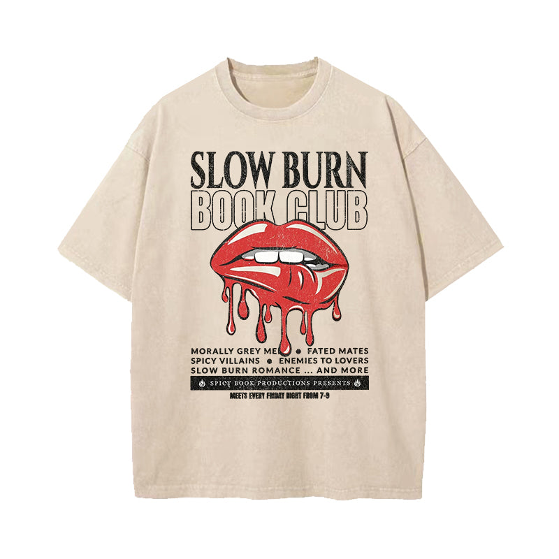 Slow Burn Book Club Washed T-Shirt