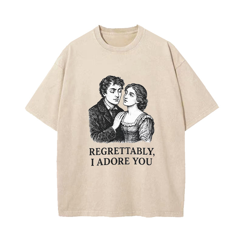 Vintage Bookish Humor Literary Washed T-Shirt
