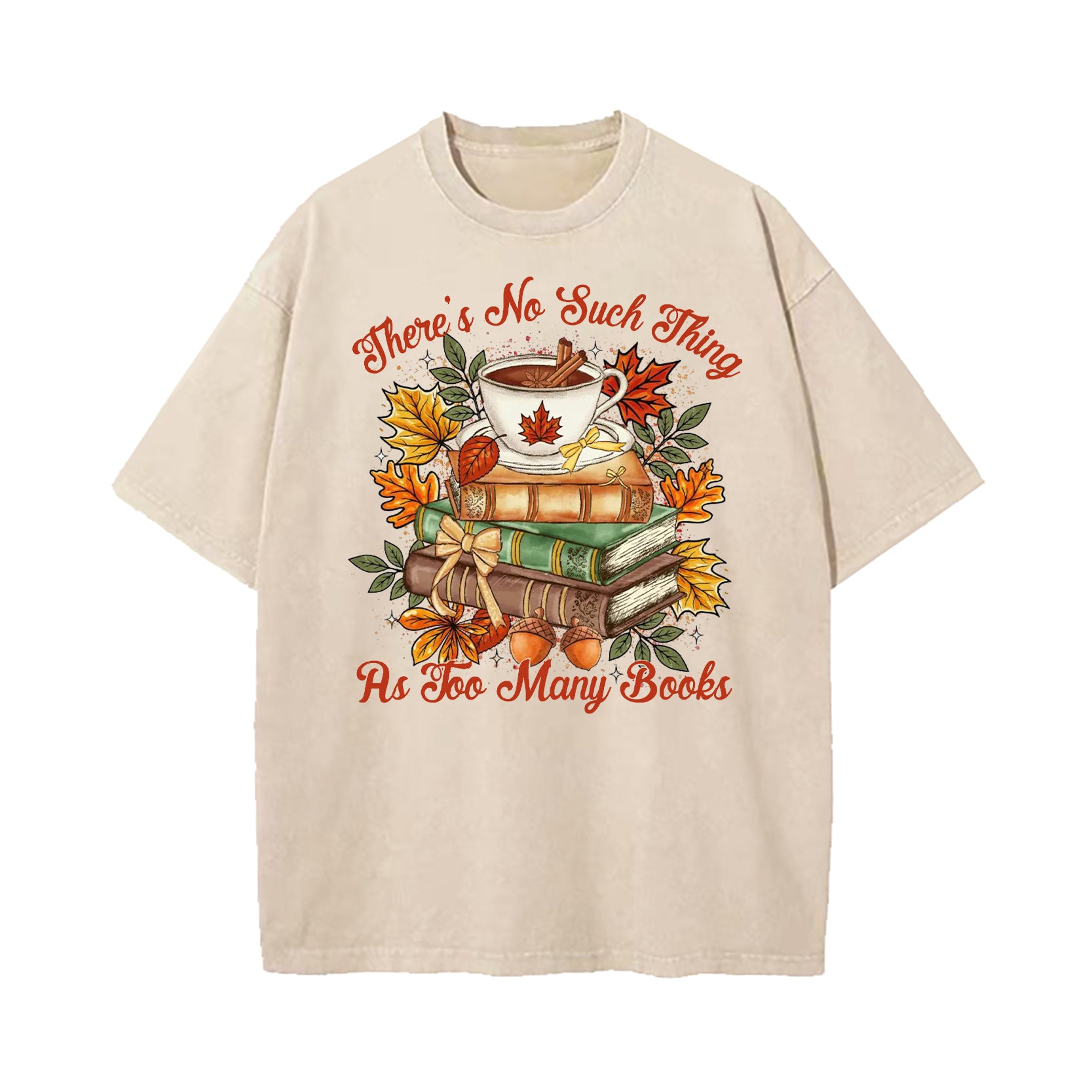 Too Many Books Washed T-Shirt