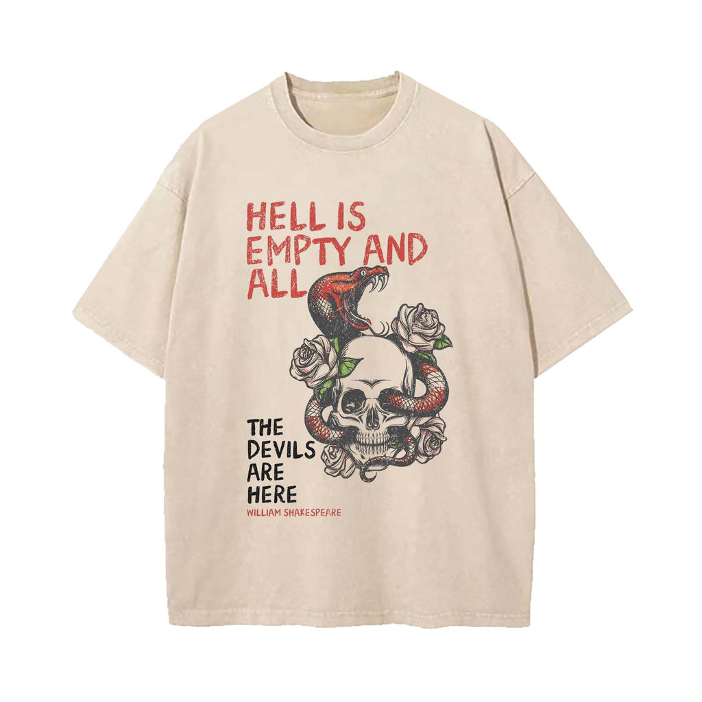 Hell Is Empty Washed T-Shirt