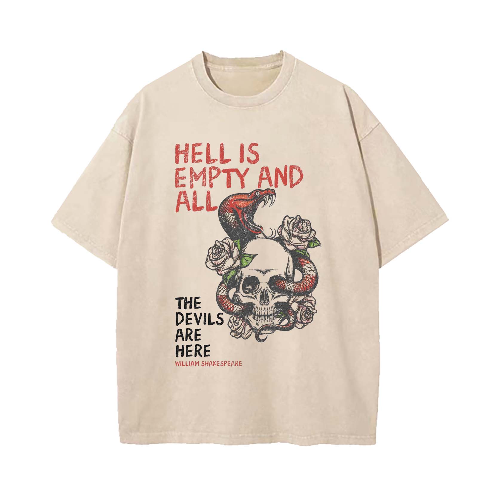 Hell Is Empty Washed T-Shirt