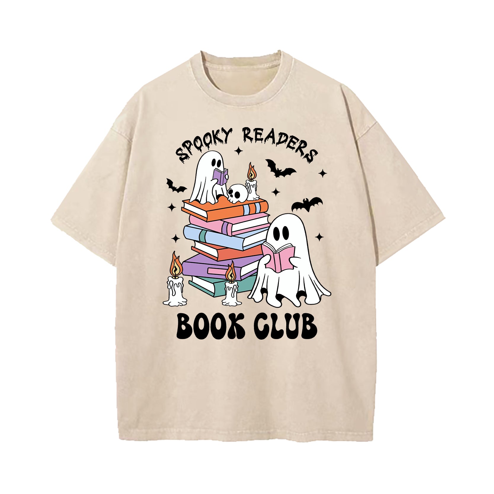 Spooky Readers Book Club Washed T-Shirt
