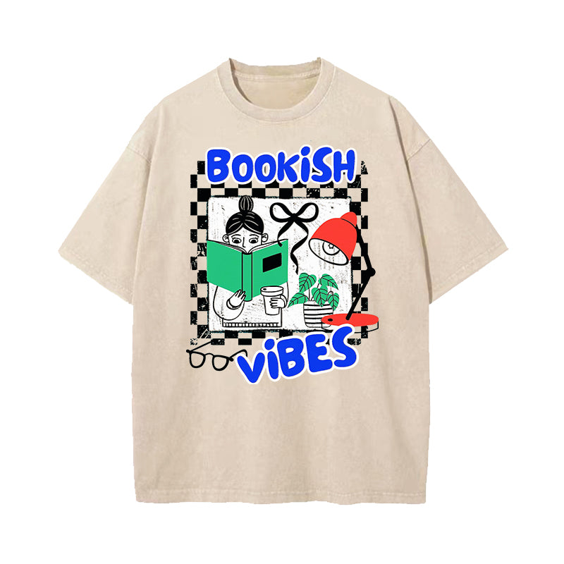 Bookish Vibes Washed T-Shirt