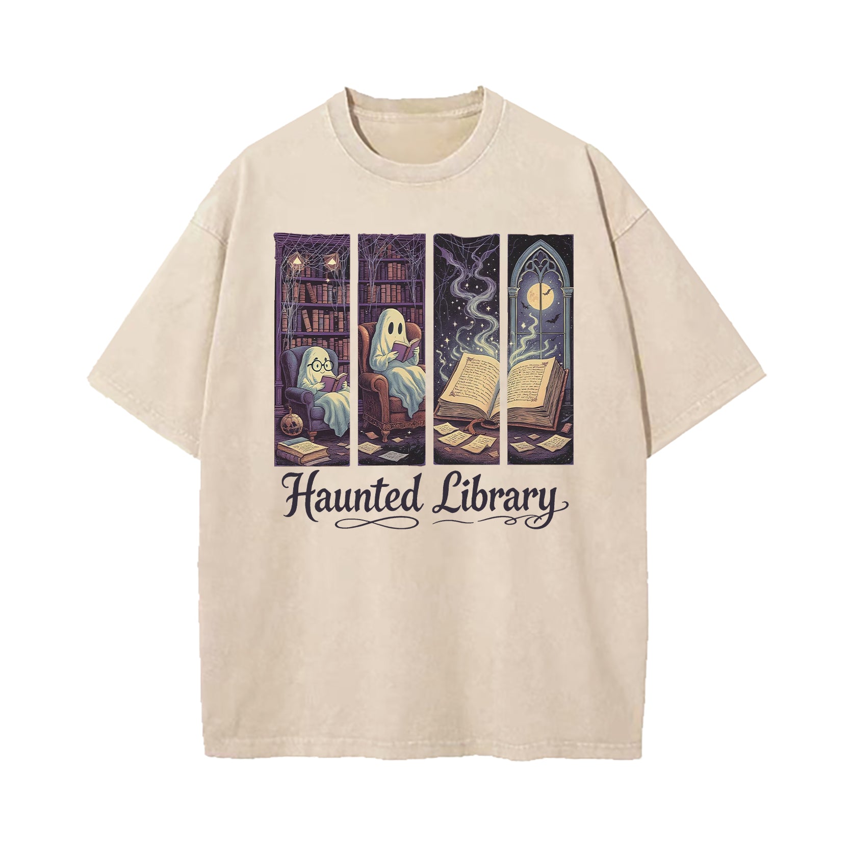 Haunted Library Washed T-Shirt