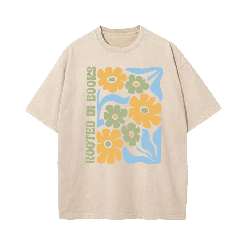 Rooted In Books Washed T-Shirt