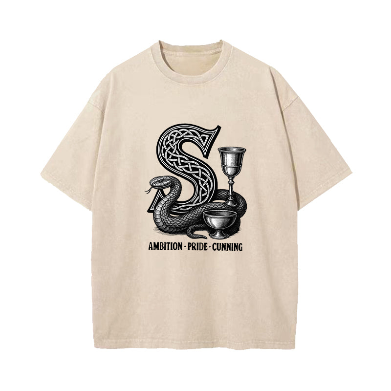 Wizard House Slytherin Washed T-Shirt