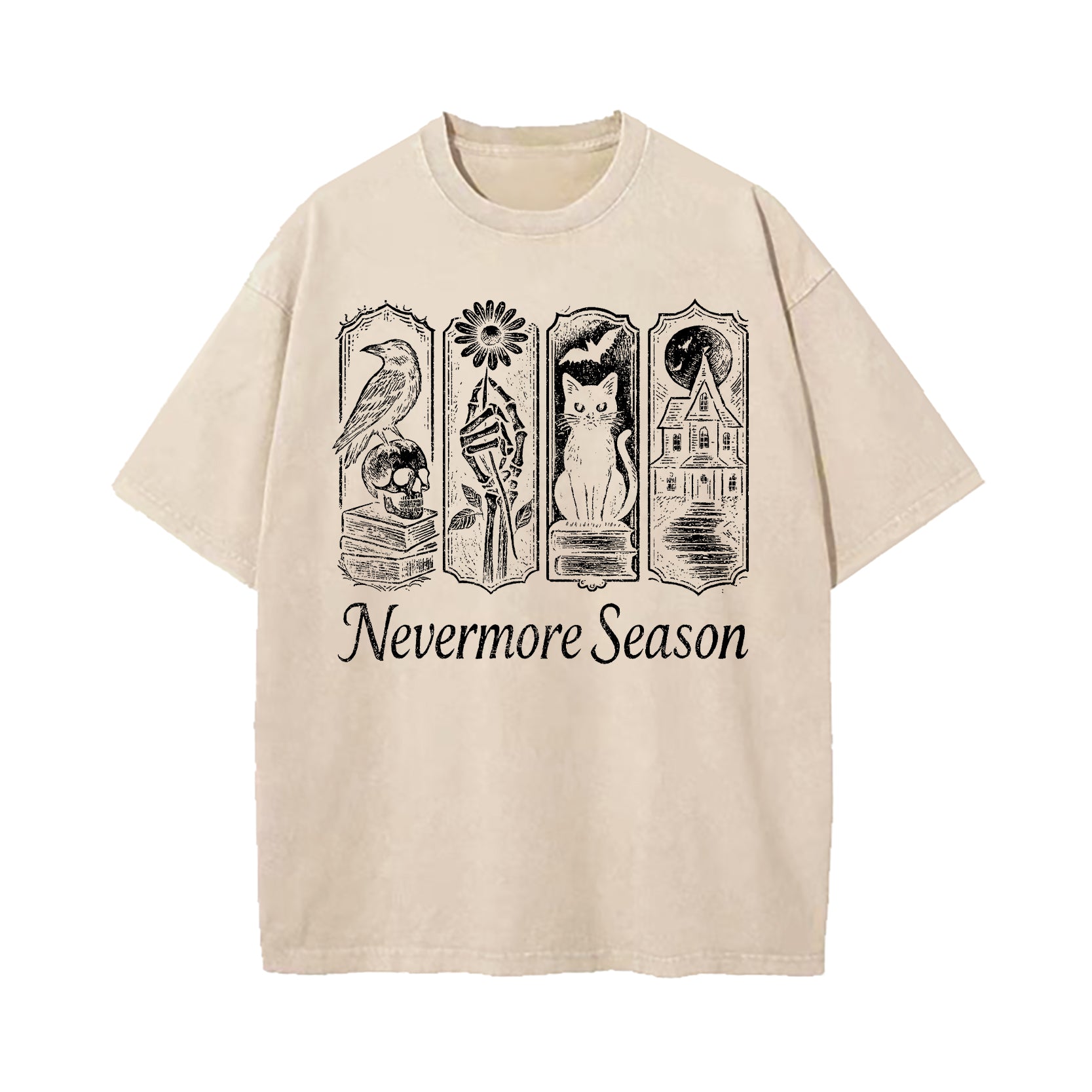 Edgar Allan Poe Nevermore Season Washed T-Shirt