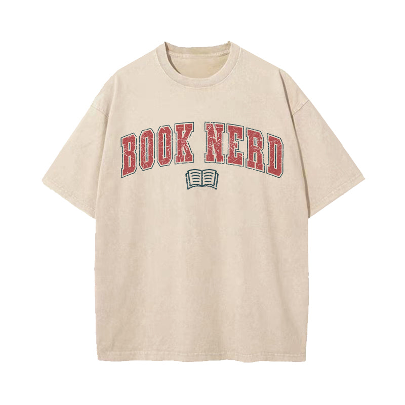 Book Nerd Washed T-Shirt