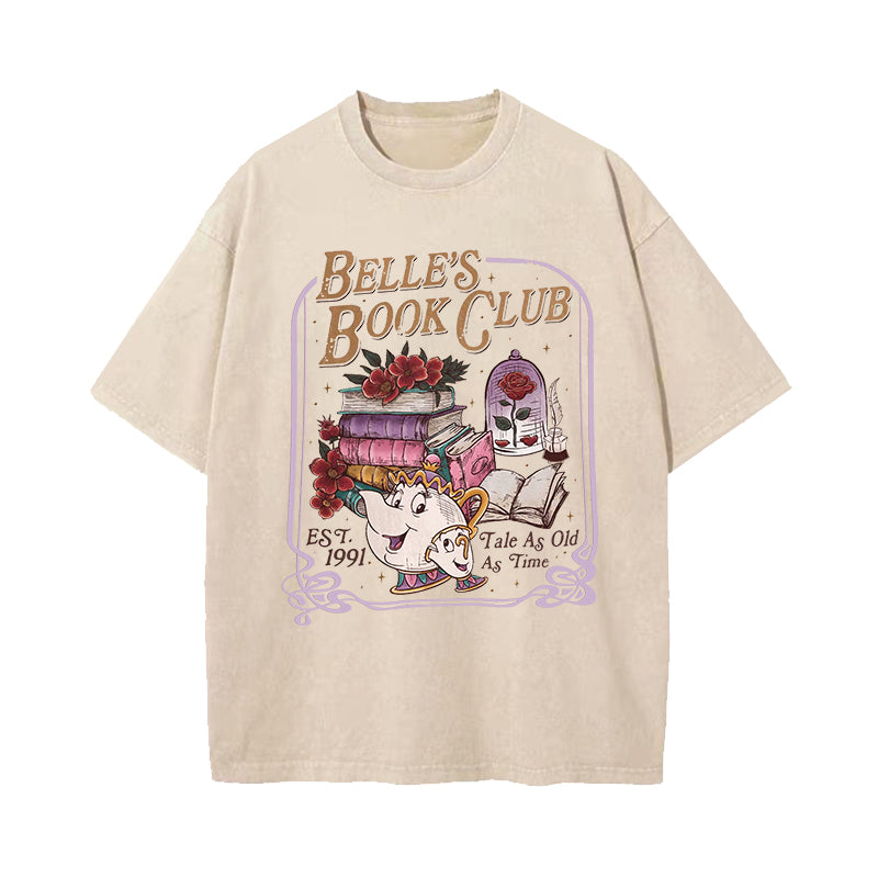 Belle's Book Club Washed T-Shirt